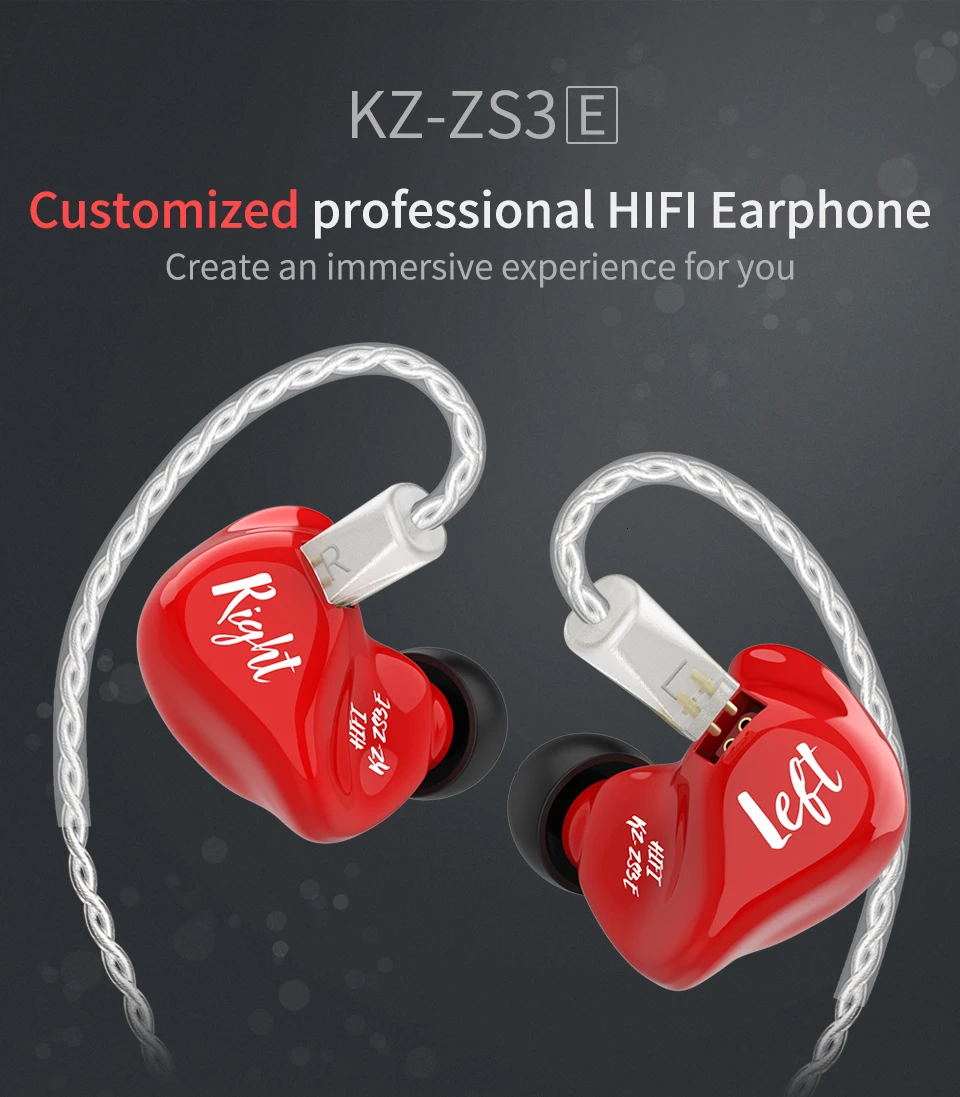 AK KZ ZS3E DD блок Hifi спортивные наушники-вкладыши динамический привод шумоподавление Гарнитура вкладыши съемный кабель KZ ZS10 AS10 ZST