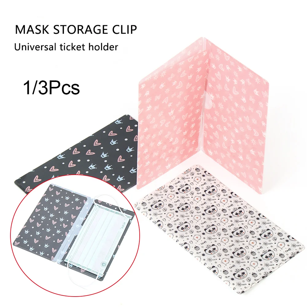 Mask Storage Organizer Container Keeper Foldable Printing Clip Pc 1/3pcs New