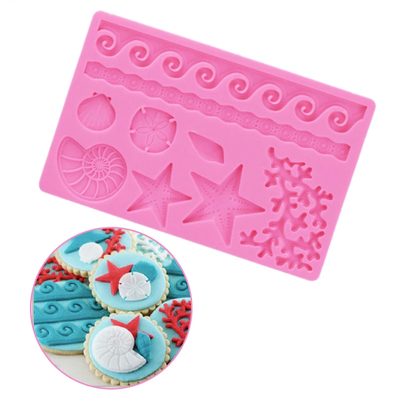 Силиконовая форма для выпечки Морская звезда ракушка кораллы морские звезды |