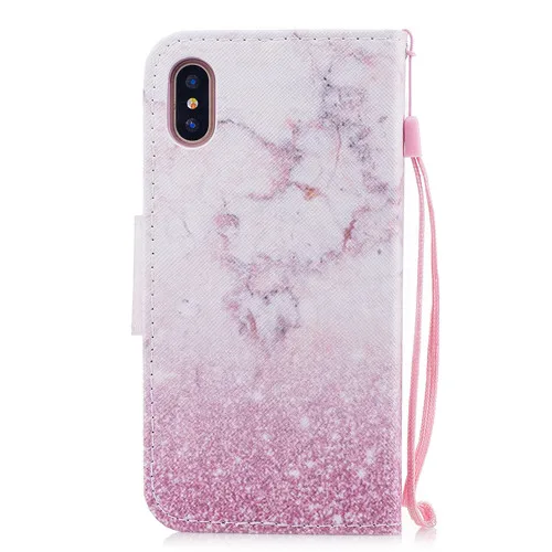 

Multi-function painted flip phone case for iPhone XS MAX X 7 6 PLUS phone case protects screen from dust and shatter-proof