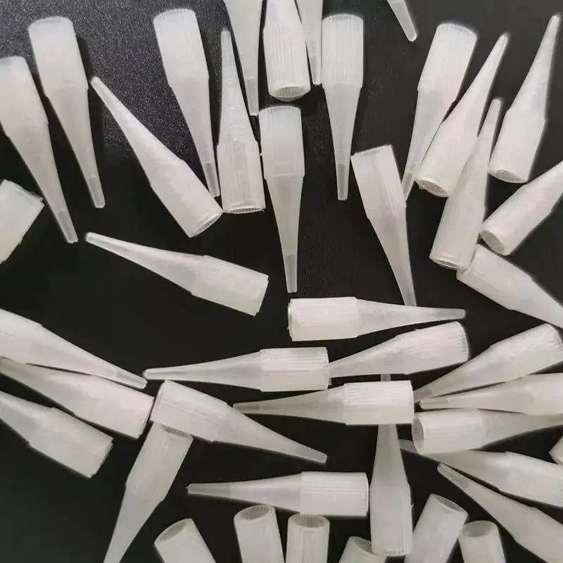 500Pcs 1RT Needle Caps Eyebrow Tattoo Needle Tips For Permanent Makeup Plastic Tattoo Caps Matched For 1R Needles