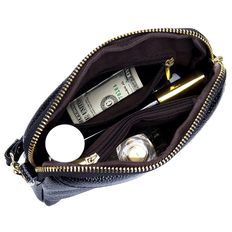 Женская элегантная женская сумка-клатч из натуральной кожи с воротником и узором Redbud, универсальный кошелек для мобильного телефона, сумочка для монет