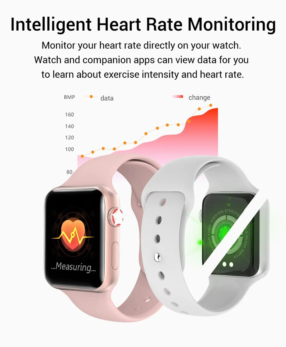SmartWatch V6 Heart Rate Monitor waterproof Smart watch women man for IOS Apple iPhone Android phone PK watch 5 IWO 11/12 P68/70