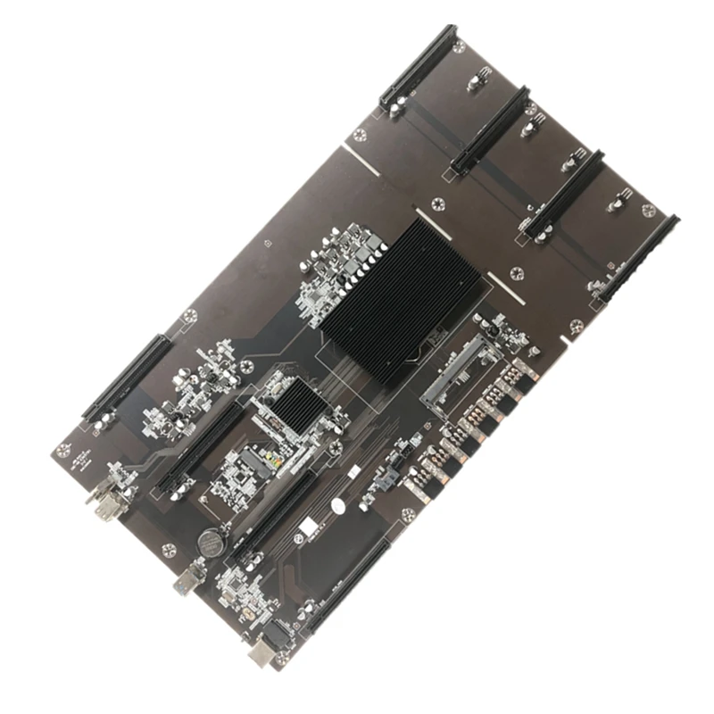 ETH80 B75 Miner Motherboard IDC 4U Chassis BTC Mining Motherboard LGA 1155 Pin 8XPCIE 16X 80mm DDR3 Memory Slot best pc motherboard for music production