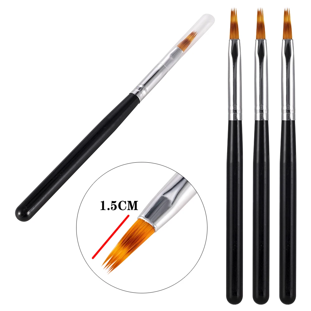 Gel uv gradiente ombre pintura caneta desenho escova de madeira lidar com ferramenta da arte do prego instrumentos manicure profissional ferramenta