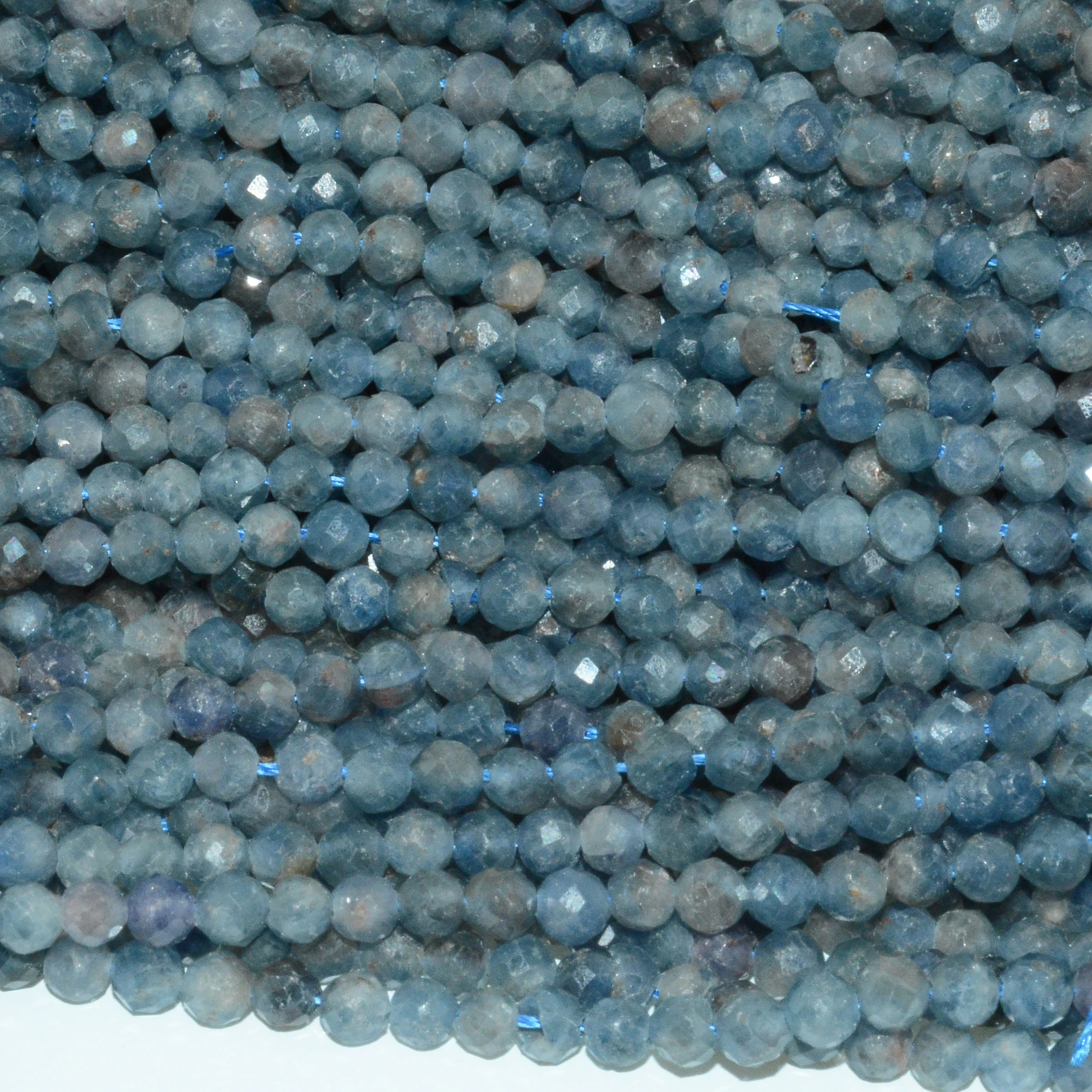 New 8mm Sri Lanka Deep Sapphire Round Loose Gemstone Beads 15" 