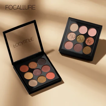 

9 COLORS EYESHADOW PALLETE Cosmetic Powder Eyeshadow Beauty Cosmetics Powder Eyeshadow Matte&Shimmer Smoky Eye Shadow Palette