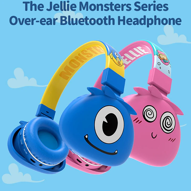 Fones de Ouvido sem Fio dos Monstros dos Desenhos Fone de Ouvido Dobrável com Fone de Ouvido Estéreo da Música do Mic Fones para o Telefone do Jogador de Bluetooth dos Presentes das Crianças do Menino Animados Dobrável Menino com do - Image 2