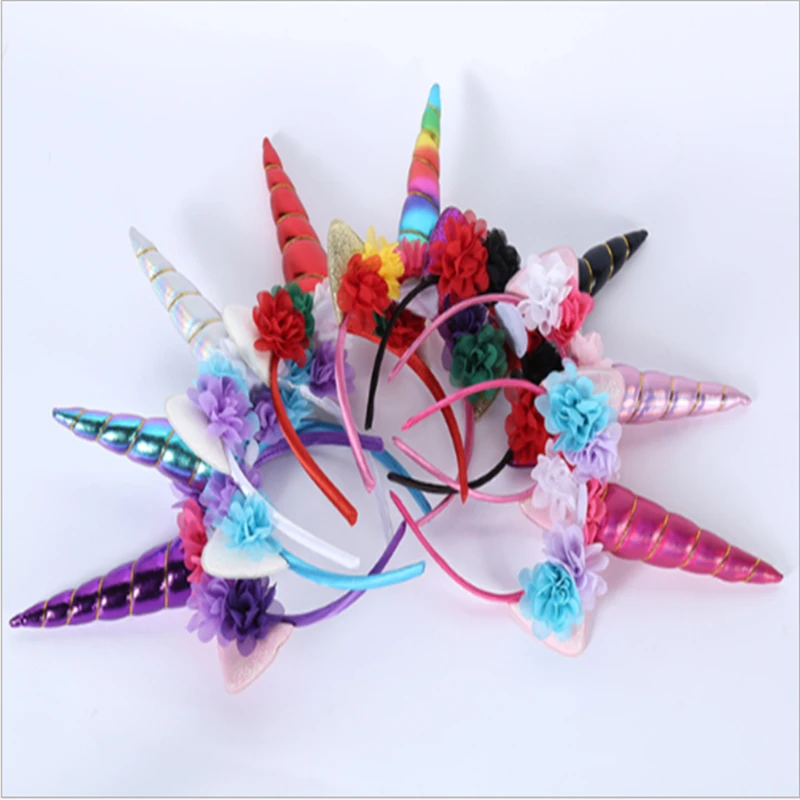 New children's personality unicorn headband accessories, unicorn party dress up headdress, birthday party carnival accessories