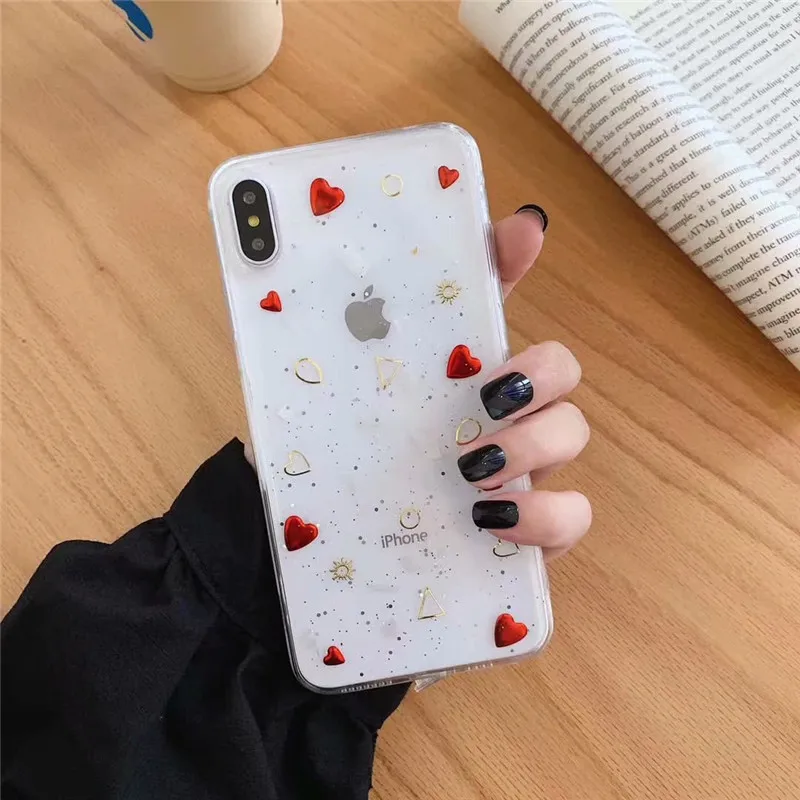 Блестящий чехол JAMULAR для iPhone XR X XS MAX 8 7 6 6s Plus мягкий прозрачный телефона из ТПУ с
