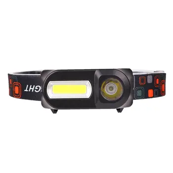 

Multifunctional USB charging headlight COB outdoor Emergency head-mounted flashlight ABS 6 lighting modes