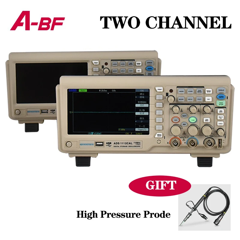 

A-BF Two-channel Portable Digital Oscilloscope 200M 1G Sampling 7 Inch Color Screen Large Central Enterprises