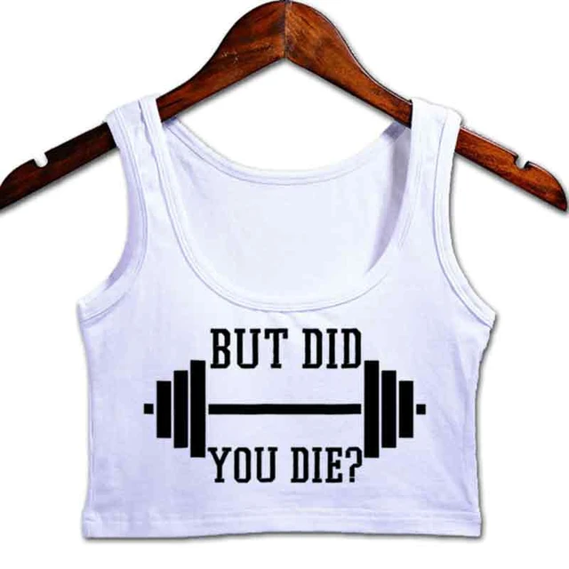 Funny gym crop tops for women  Workout shirts, Funny workout shirts, Womens  workout shirts