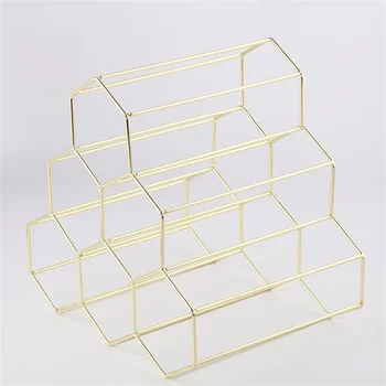 

Nordic style wrought iron wine rack Modern wine cabinet display decoration