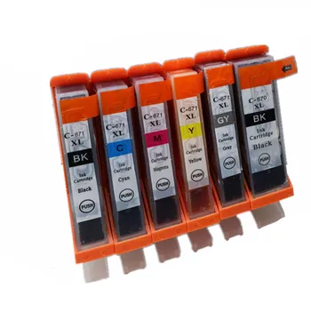 

PGI 670 PGI-670 PGI670 PGI-670XL PGI-670BK Ink Cartridges For Pixma MG 5760 5765 5766 6860 6865 7760 7765 7766 Printer