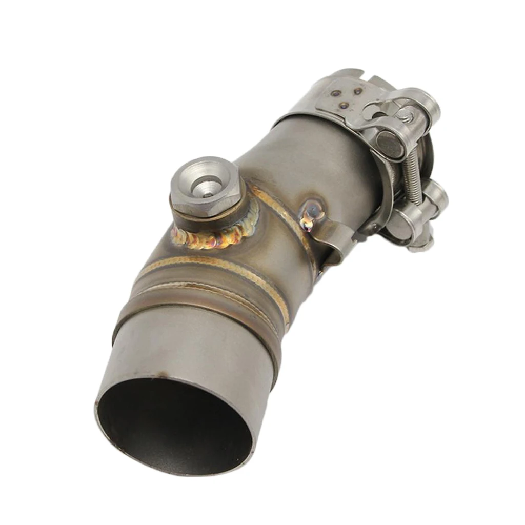 Modified Exhaust Steel Mid Link Pipe Connect Elbow Tube For Kawasaki ER6N
