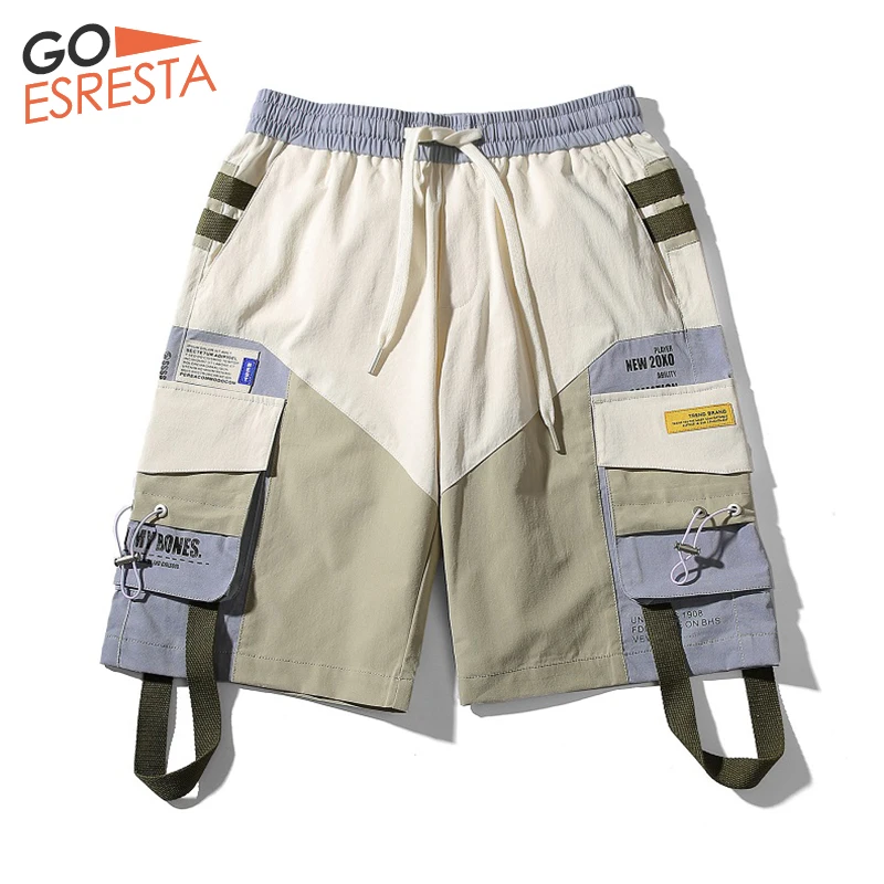 

GOESRESTA Summer Men Shorts Fashionable Loose Multi-pocket Drawstring Shorts Men Fashion Street Sports Breathable Tooling Shorts