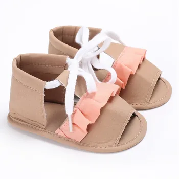 

2018 Summer Baby Shoes For Baby Girls Toddler First Walkers Shoes National Wind Straps Soft Sole Shoes