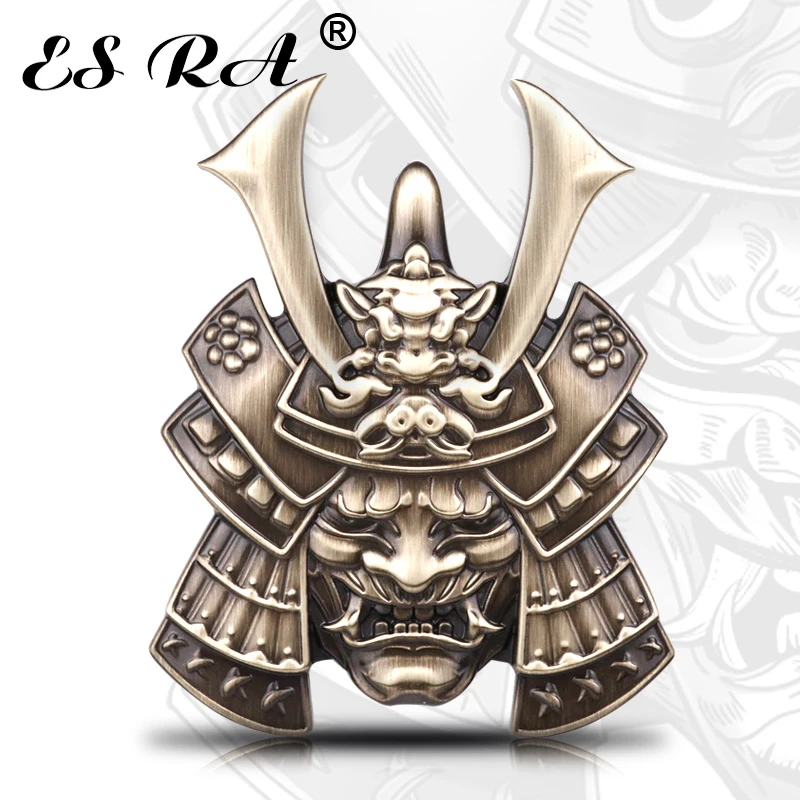 1 Piece 2.8 inch 3D Japanese Samurai Hannya Car Emblem Auto Sticker Skull Metal Hot Badge Pranjna Gunmetal Hood Window Motorcycl | Игрушки и