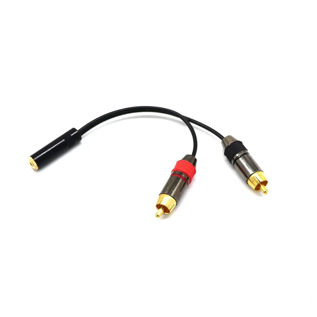 Pure Gold 3.5 Stereo Jack Socket To 2 Phono Rca Sockets Adapter Cable 3.5 Female To 2rca 0.2mi Audio Line
