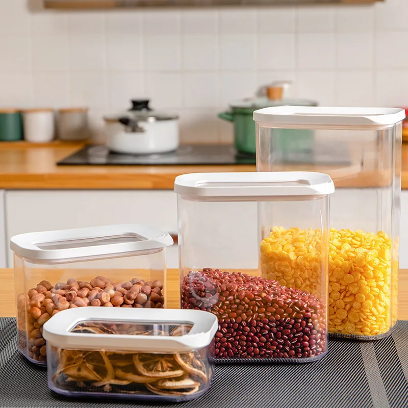 

Cereal Storage Box Jars For Spices Coffee Organizer Jar Noodle Cans Kitchen Circular Bottle With lid High Capacity Sealed Tank