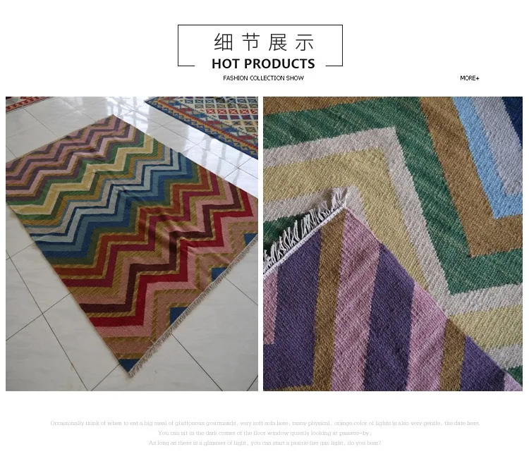 Oriental weave exotic style ethnic wind hand-woven wool KILIM home living room coffee table sofa carpet gc137kli10yg2