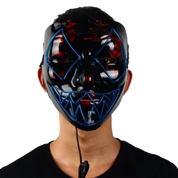 

Patygr Neon Stitches LED Mask Wire Light Up Costume Purge Party Cosplay Halloween Masks NEW