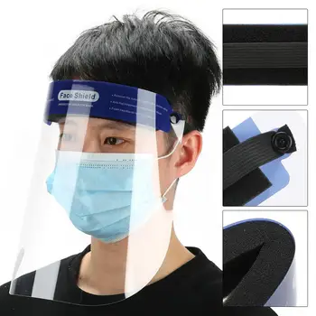 

Face Shield Safety Protective Transparent Anti-Saliva Dust-Proof Full Face Cover Mouth Covers Kitchen Catering Masks Protection