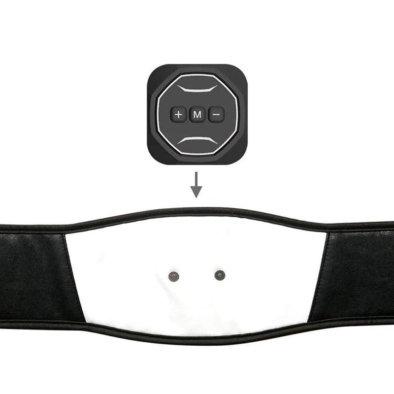 EMS Abdominal Slimming Adjustable PU Belt Electric ABS Muscle Stimulator Toning Waist Trainer Lose Weight Body Massage