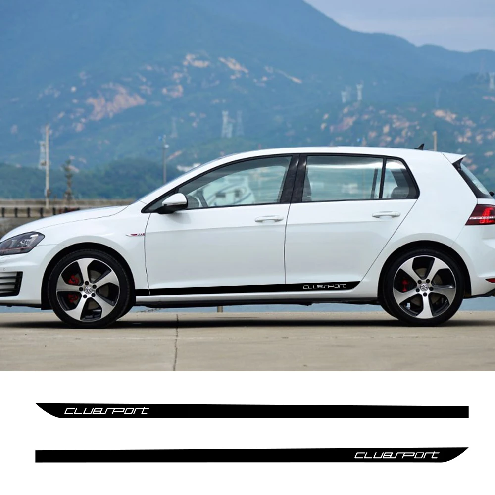 

Car Side Door Sticker Vinyl Film Auto Long Stripes Decal For Volkswagen VW Golf 7 MK7 Automobiles Styling Car Tuning Accessories