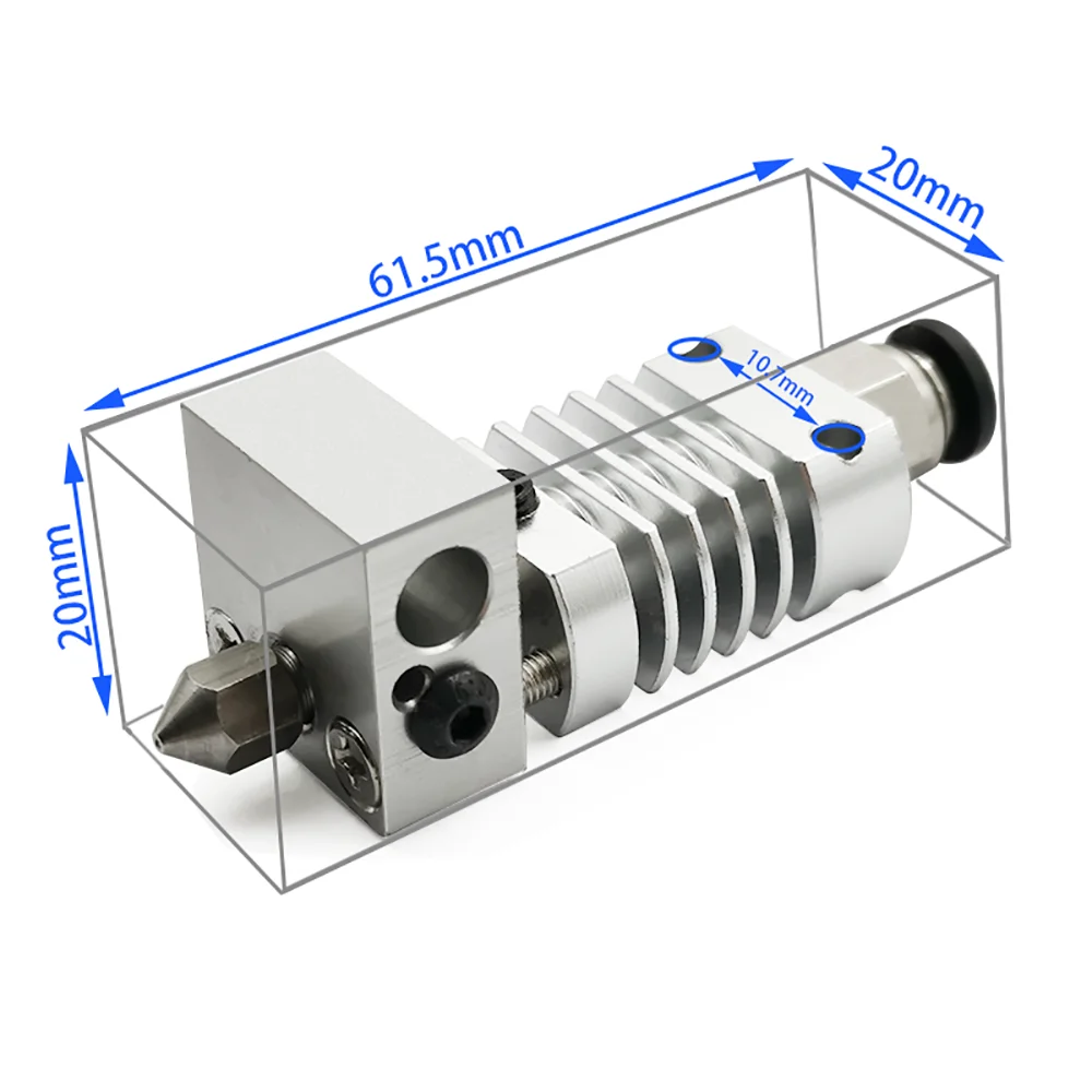3D Printer Parts All Metal Hotend Extruder Kit for CR-10 V2 CR-10S Ender 3/3S 3D Printer Extruder Parts 1.75mm With Silicon Case - 6