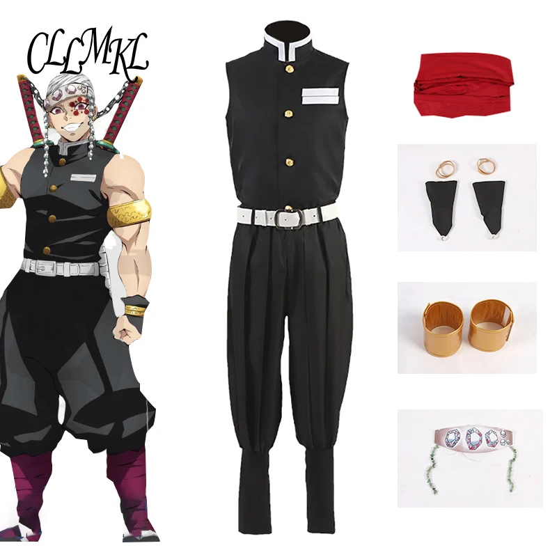 

Anime Demon Slayer Kimetsu no Yaiba Shinazugawa Sanemi Cosplay Costume Full Set Uniform