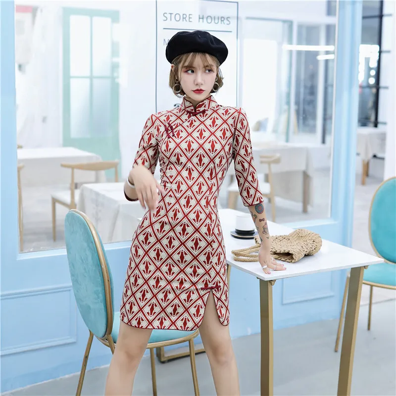 

Chinese holiday girl vintage party dresses qipao Cheongsam