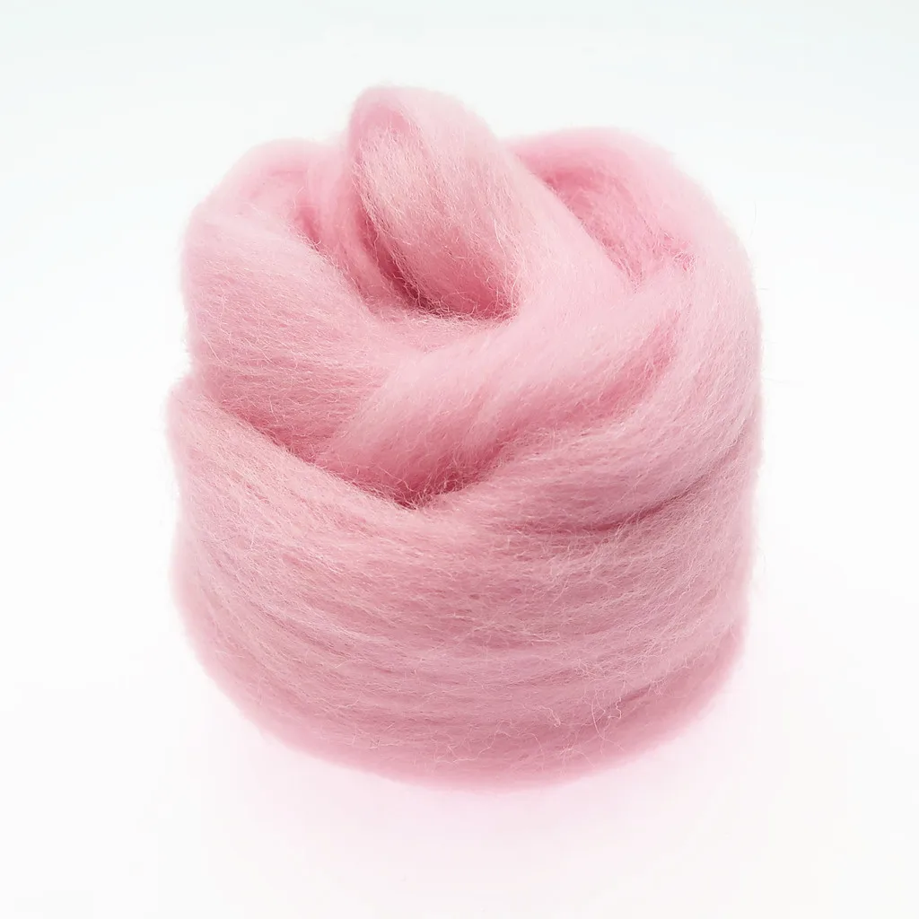 Wool Felting Kit 10g/50g/100g Pink Series Wool Fibre Flower Animal Toy Wool Felting Handmade Spinning DIY Craft Materials Tool Felt Christmas wool felting kit needle felting wool