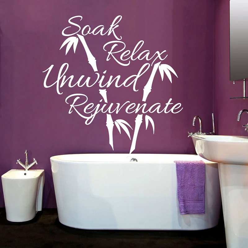 Soak Wash Lather Relax Bathroom Wall Decal