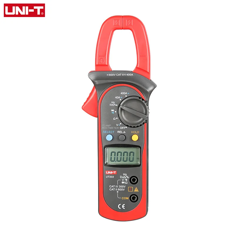 UNI T UT203 UT204 UT204A Цифровой ручной мультиметр с зажимом измерителем DMM CE AC DC Вольт