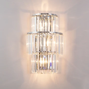 

Luxury Modern Crystal Wall Sconces Lighting for Bedside AC110-240V Living Room Bedroom LED Wall Lamp Home Decor Light Fixture AC