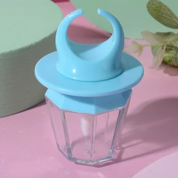

5 Pieces 8ML Portable Novelty Blue Empty Lip Gloss Tubes Creative Feeding Bottle Shape Lip Glaze Vials With Rubber Inserts