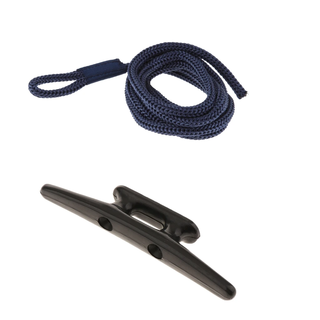 Plastic Dock Mooring Rope Cleat + Boat Fender Lines Bumper Whips Rope