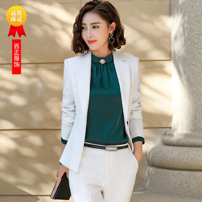 

2019 Autumn & Winter New Style Business WOMEN'S Suit Graduation Photo Going to Work Interview jing li fu WOMEN'S Suit