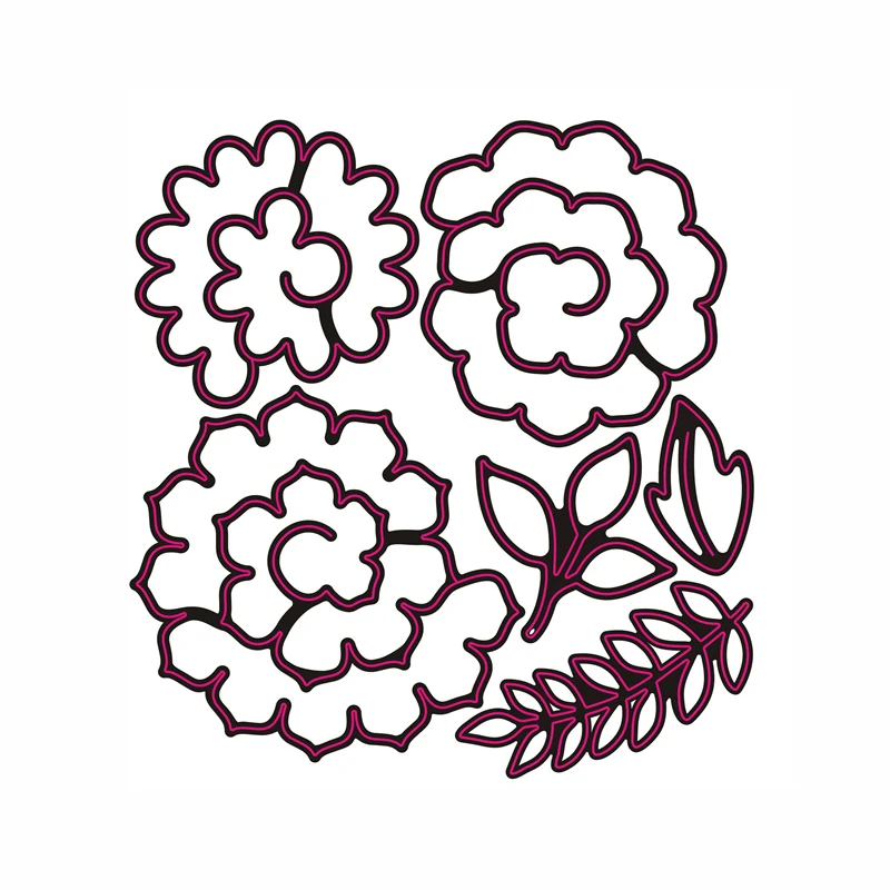 

2019 3D DIY Layering New Metal Cutting Craft Die and In Scrapbooking For Paper Card Making Flower Embossing Frames No Stamp Set