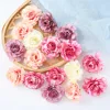 Têtes de roses artificielles en soie, 5CM, 50/lot, pour décoration de mariage, pour la maison et le jardin, pour une couronne artisanale pour boîte cadeau, Scrapbooking ► Photo 2/6