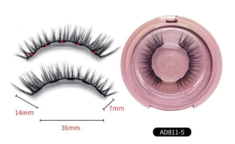 

2019 magnetic eyeliner False eyelashes with 5 magnets with natural Extension eyelashes without glue