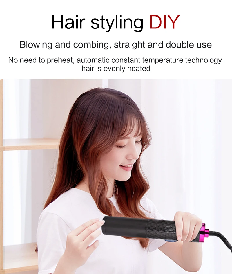 cabelo automático secador cabelo profissional magia ferramenta estilo pente ar quente pente