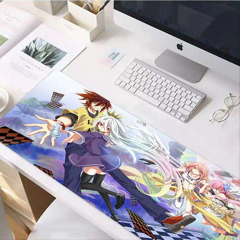 Lock Edge 40X90cm Maiya Favorite Аниме Нет игры нет жизни геймер скорость мыши розничная маленький резиновый коврик для мыши большой коврик для мыши клавиатуры коврик - Цвет: Lock Edge 40X90cm