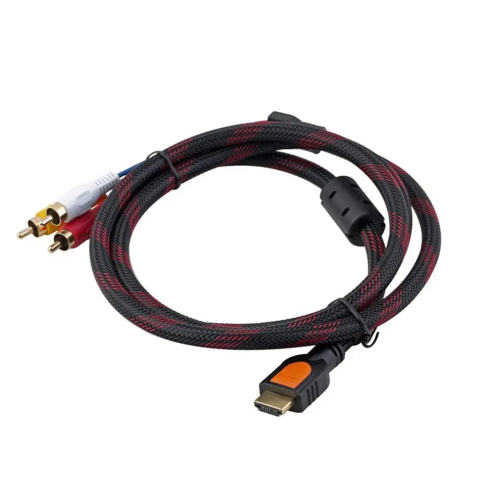 

5ft HDMI Male to RCA Audio and Video AV Cable Adapter for PS4 to Xbox Wii Male Conversor Cable Adapter