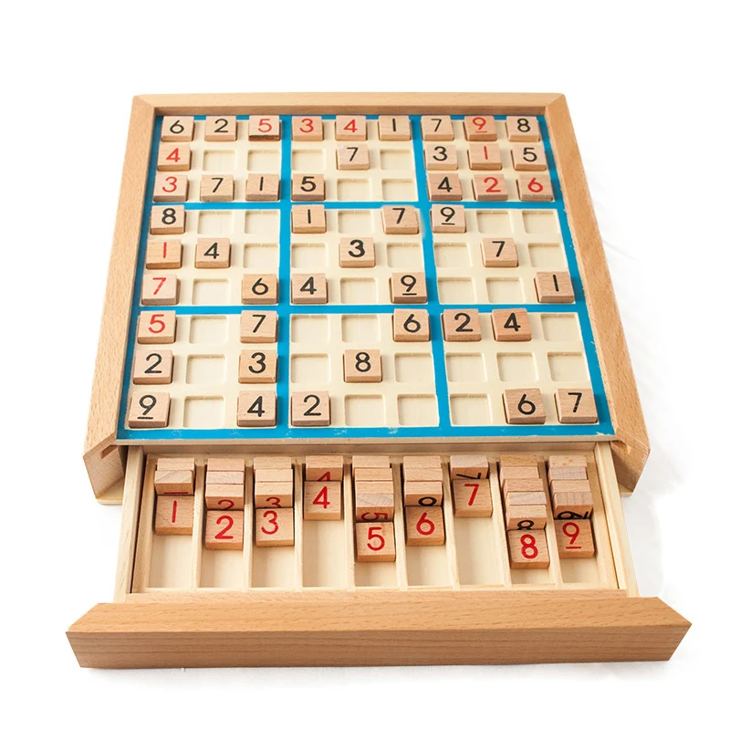 Enfants en bois Sudoku échecs puzzle jouet plateau de jeu adulte pensée logique enfants jouets éducatifs cadeaux pour les enfants