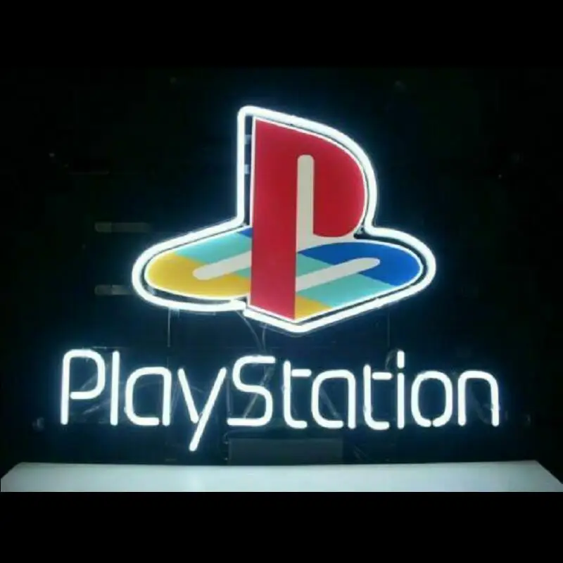 Custom Play Station Game Room Glass Neon Light Sign Beer Bar