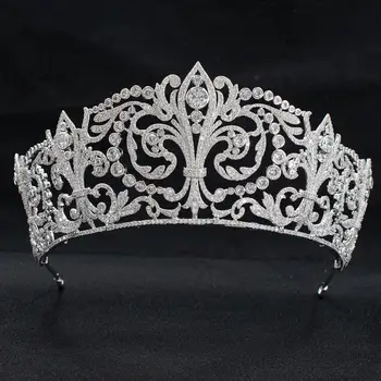 

Classic Cubic Zirconia Wedding Bridal Princess Tiara Crown Diadem Women Hair Jewelry Accessories CH10329