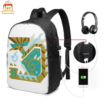 

Zinogre Backpack Zinogre Backpacks Teen High quality Bag Multi Pocket Pattern Trendy Street Man - Woman Bags